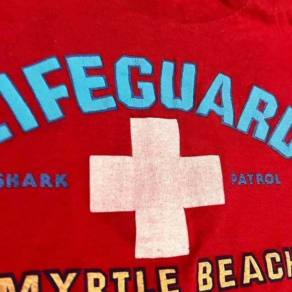 Vintage 1980s Myrtle Beach Lifeguard Beach Summer 80s Destination tee tshirt - Picture 4 of 6